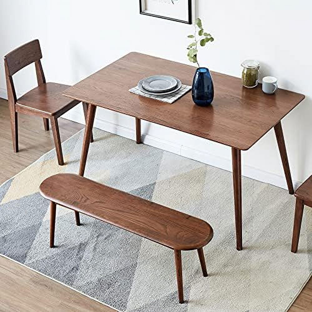 Oak Wood Dining Bench Woven Design 2-3 Seater P9340