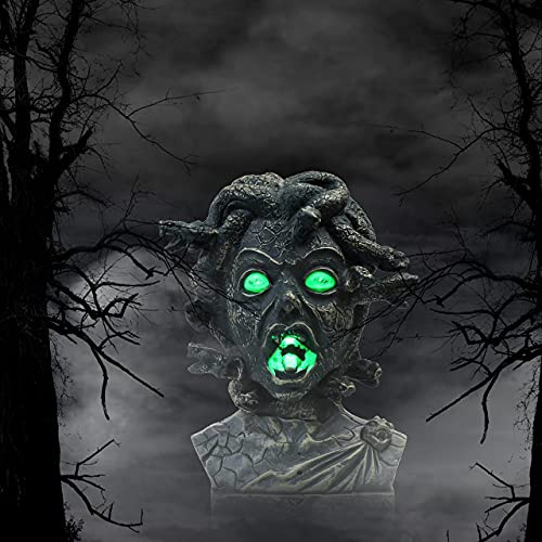 12 inch Electronic Animated Medusa Bust Halloween Decoration I71739