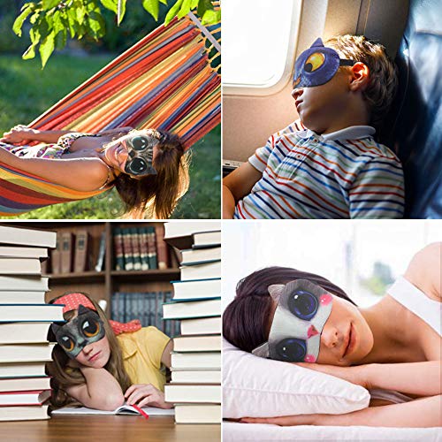Cartoon Animal 4 Pack/8 Pack Adjustable Strap Blackout Eye Mask D2305