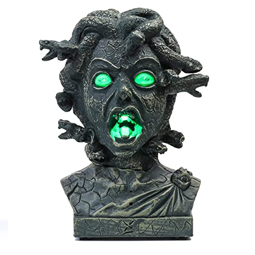 12 inch Electronic Animated Medusa Bust Halloween Decoration I71739