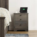 18 Inch End Table with 2 Drawers and Charging Station N6799