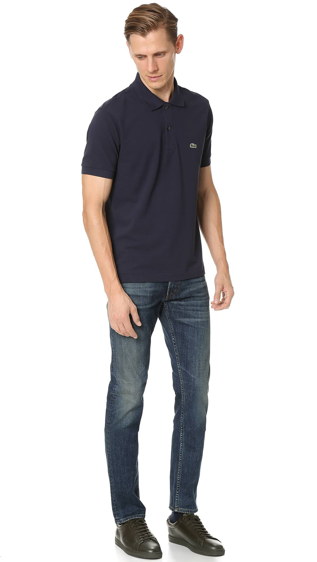 Short Sleeve Classic Pique Polo Navy Blue F33943