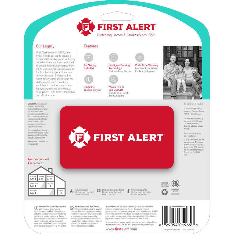 Smoke and Carbon Monoxide Detector with 9V Battery N6928