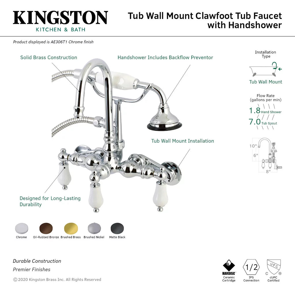 Wall Mounted Clawfoot Tub Filler D884456
