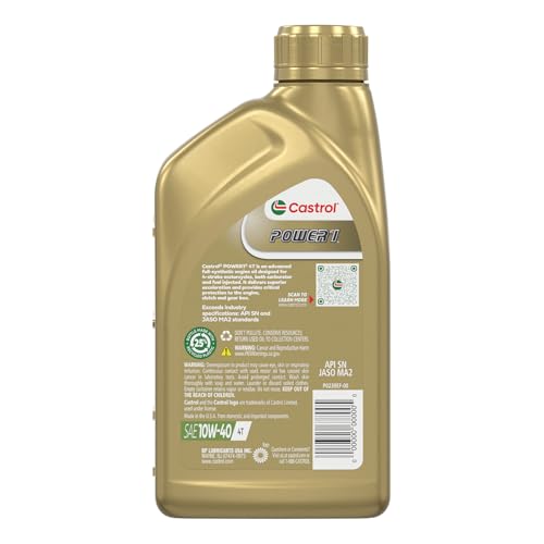 10W-40 Full Synthetic Motorcycle Oil, 1 Quart, Pack of 6 A789904