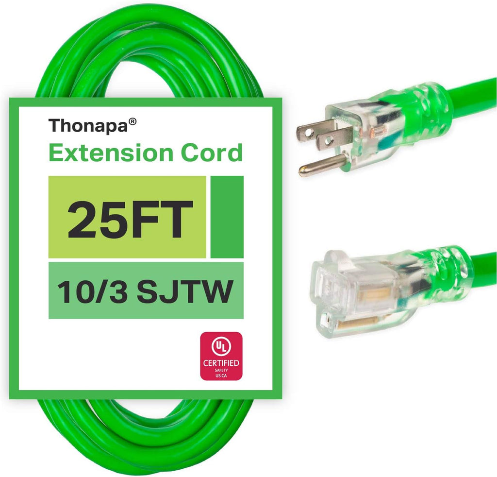 100 Foot 10 Gauge Neon Green Outdoor Extension Cord C728720