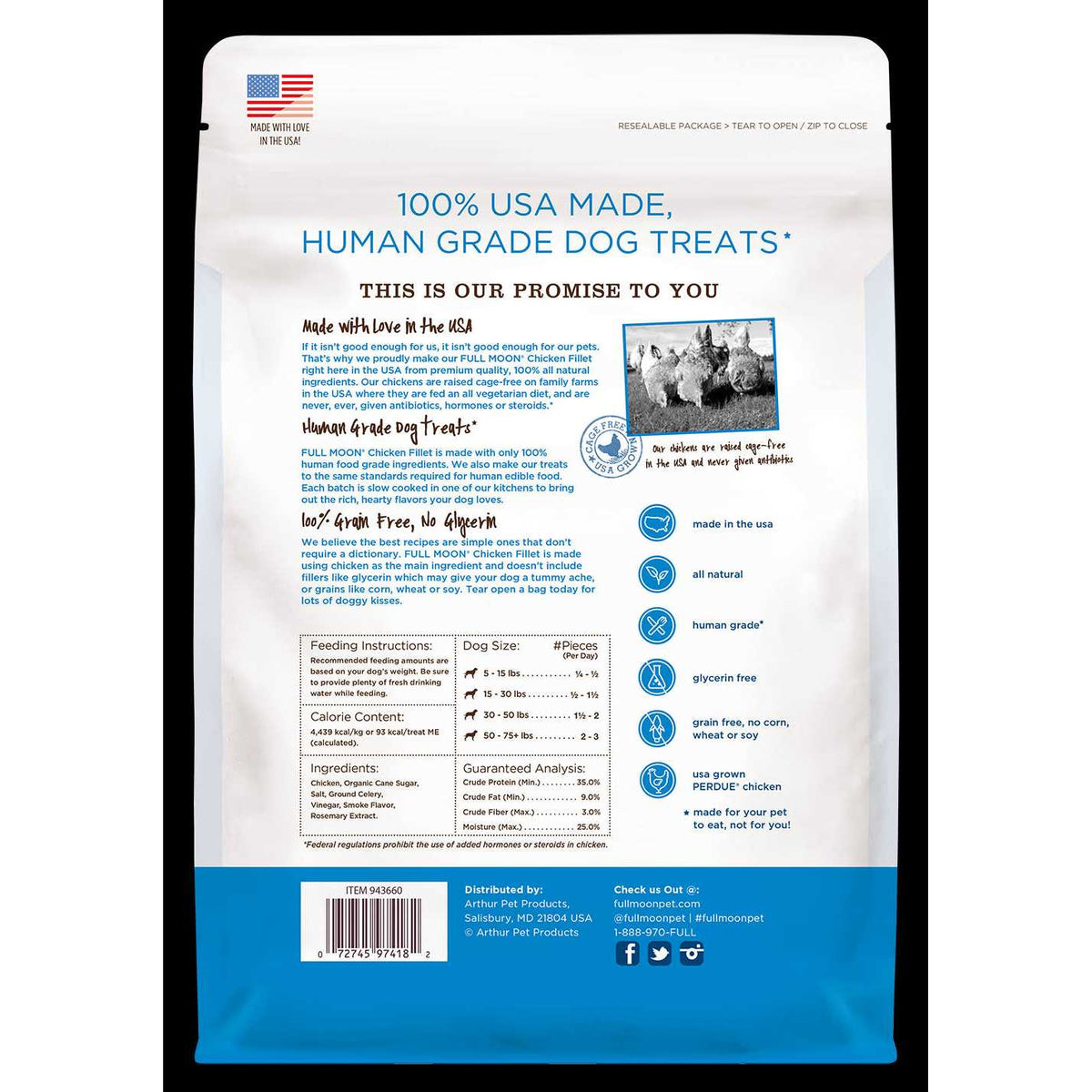 Chicken Fillet Dog Treats 48 oz T729