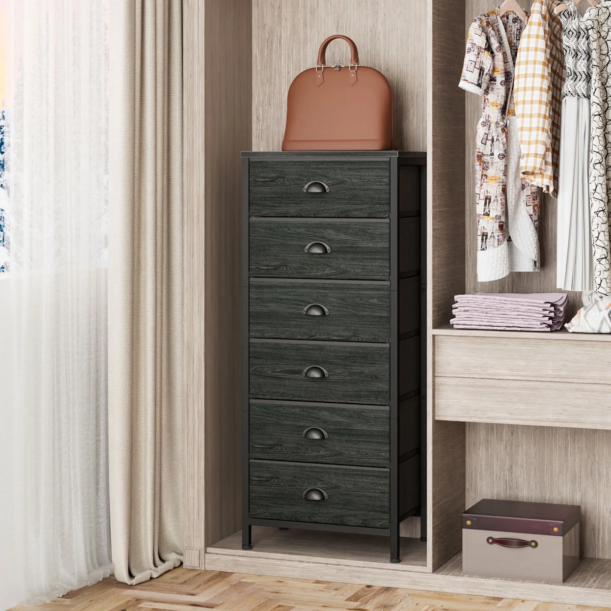 5 Drawer Fabric Bin Dresser F613186