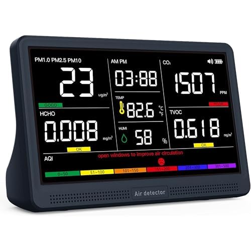 Indoor Air Quality Monitor 16 in 1 Portable Real-Time Detector M923588