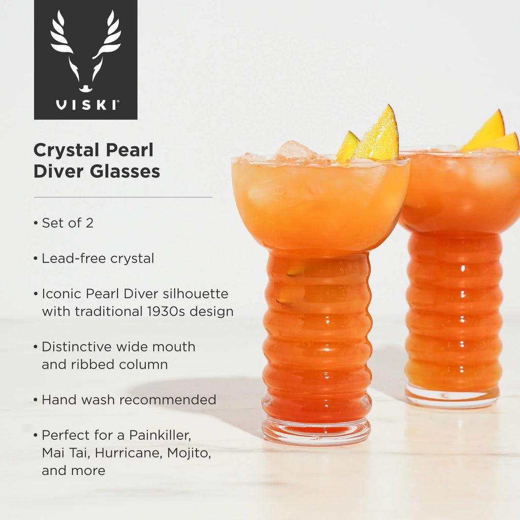 Crystal Tiki Cocktail Glasses P4872