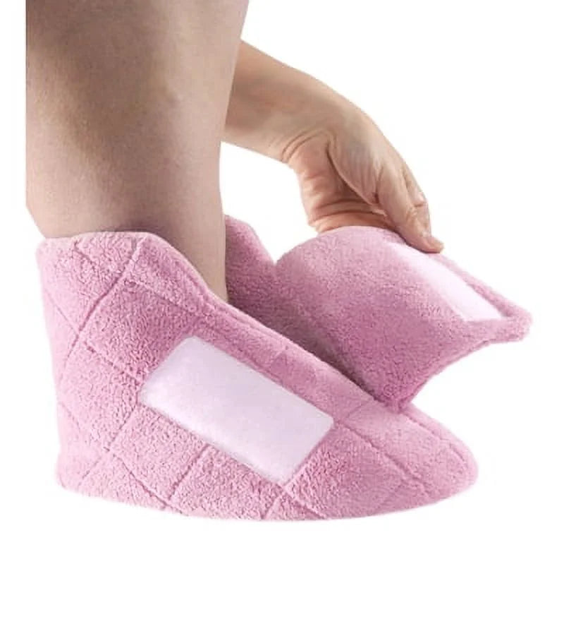 Baby Pink Extra Wide Bootie Slippers F582