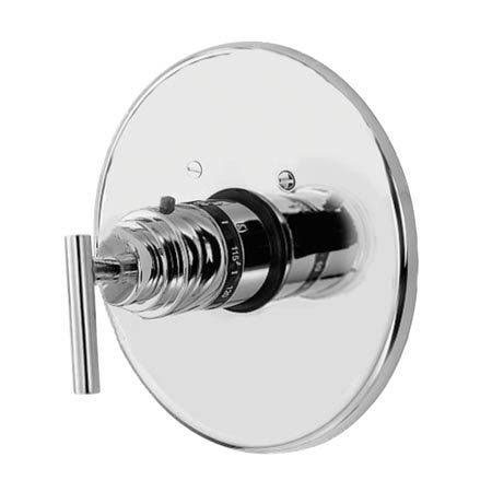 Satin Bronze Round Thermostatic Trim Plate with Handle E8121