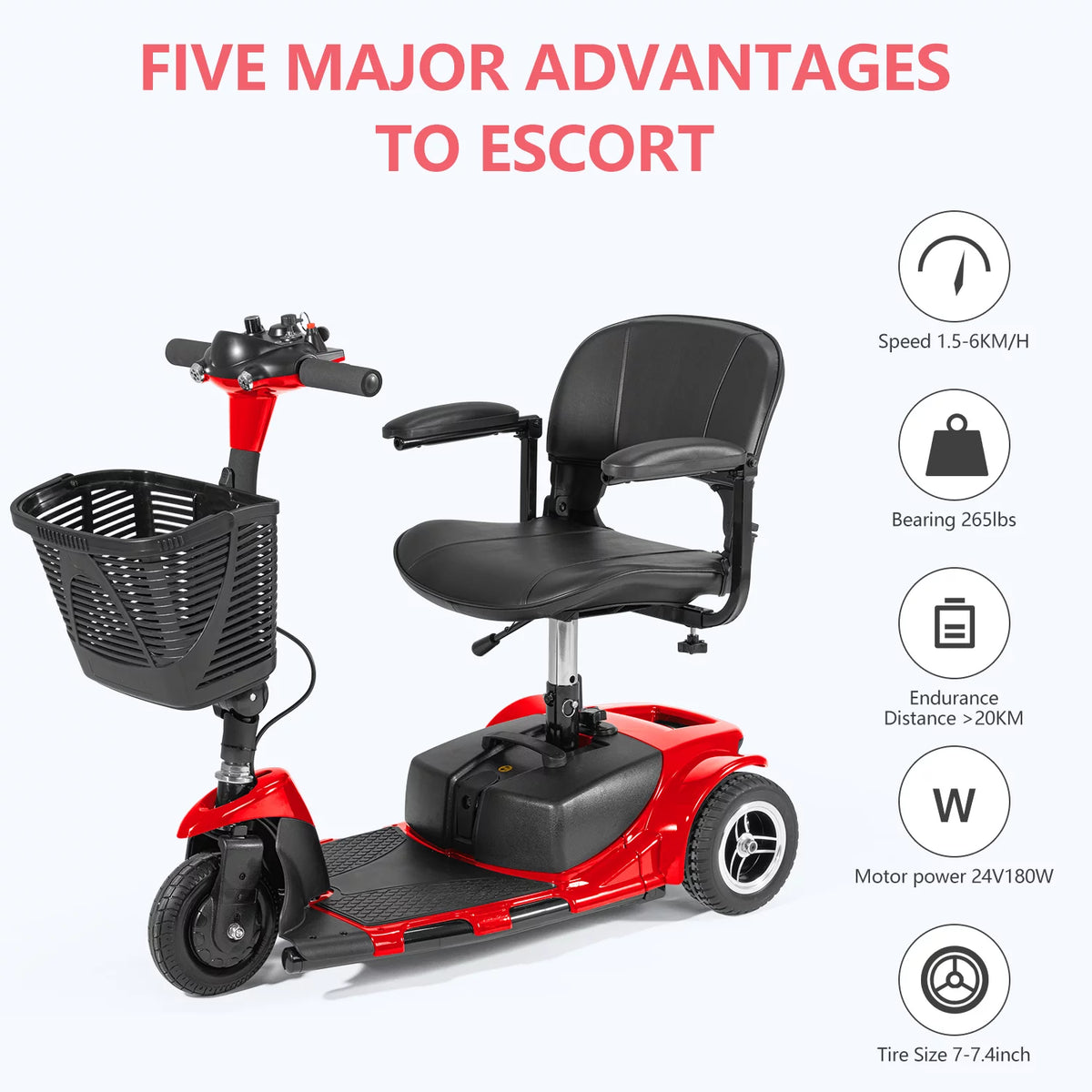 3 Wheel Blue Folding Mobility Scooter I4512