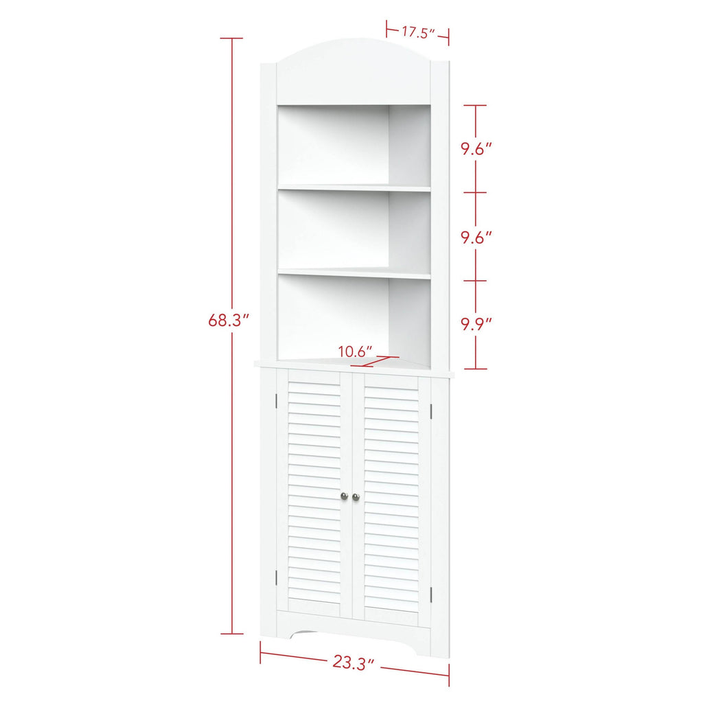 White Tall Corner Cabinet X89160