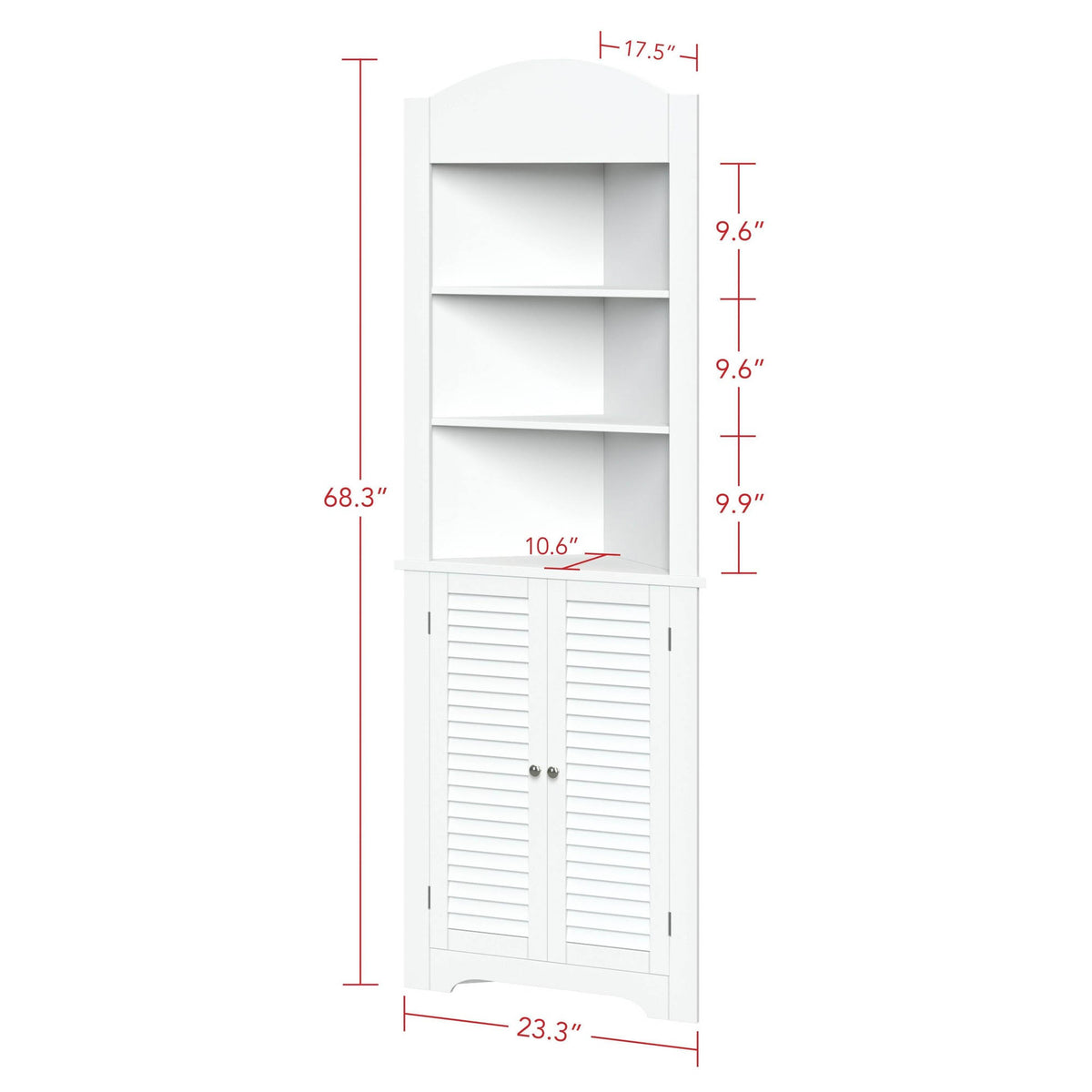 White Tall Corner Cabinet X89160