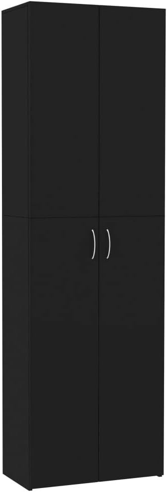 White and Sonoma Oak Storage Cabinet with Doors and Shelves P89824