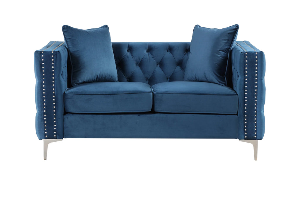 Blue Velvet 2 Pieces Sofa and Loveseat N966547