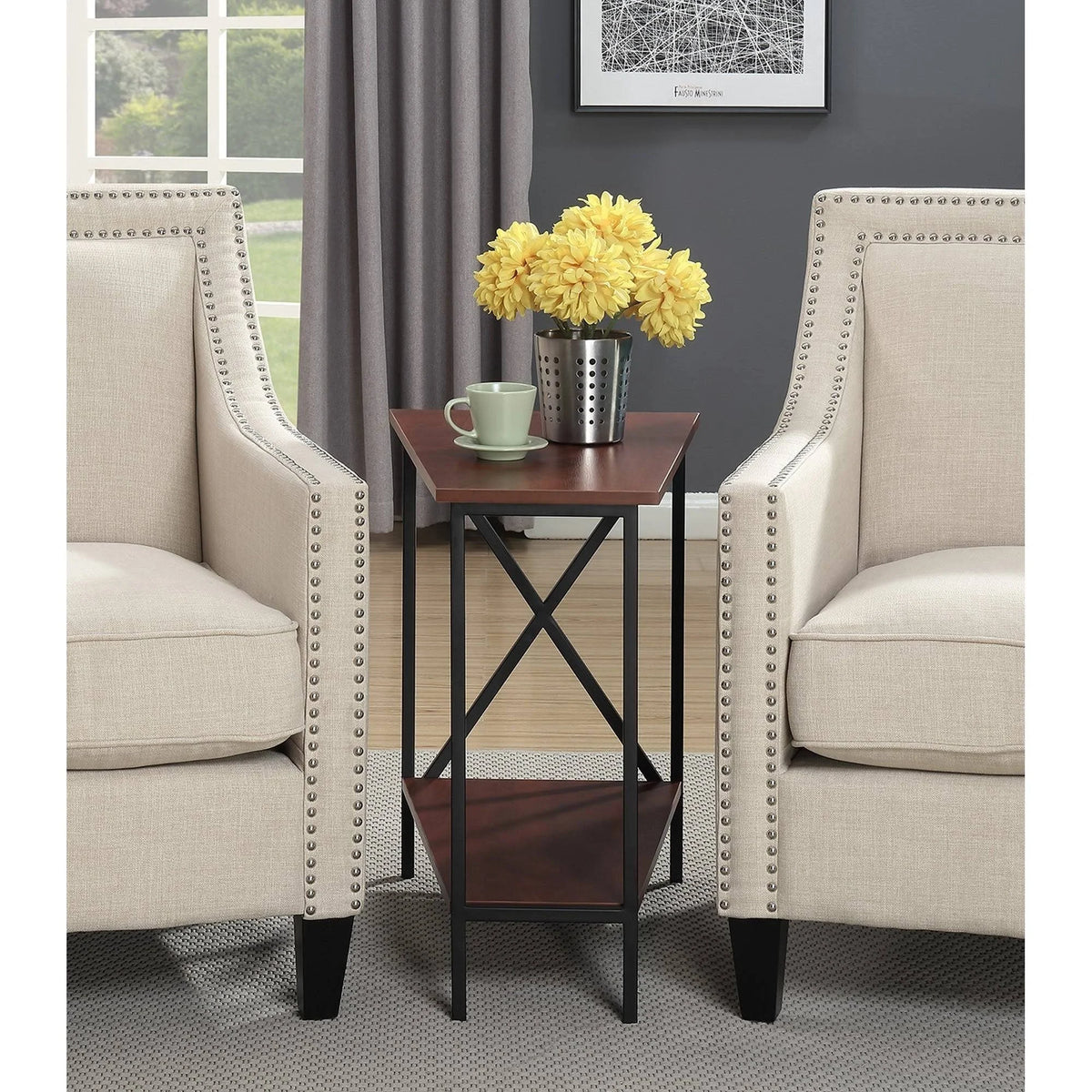 Weathered Grey Wedge End Table B97965