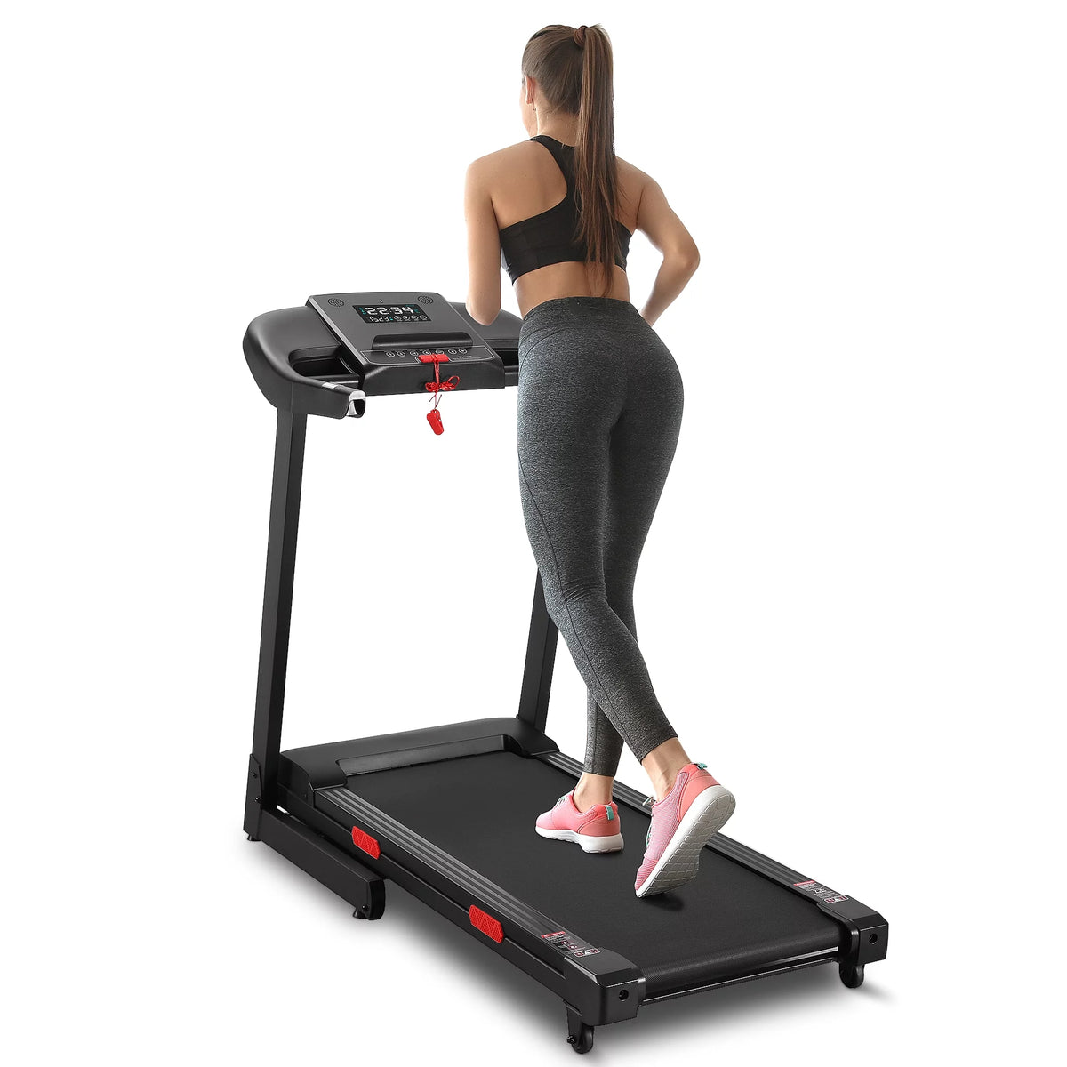 17 Wide Electric Folding Treadmill with Auto Incline T969