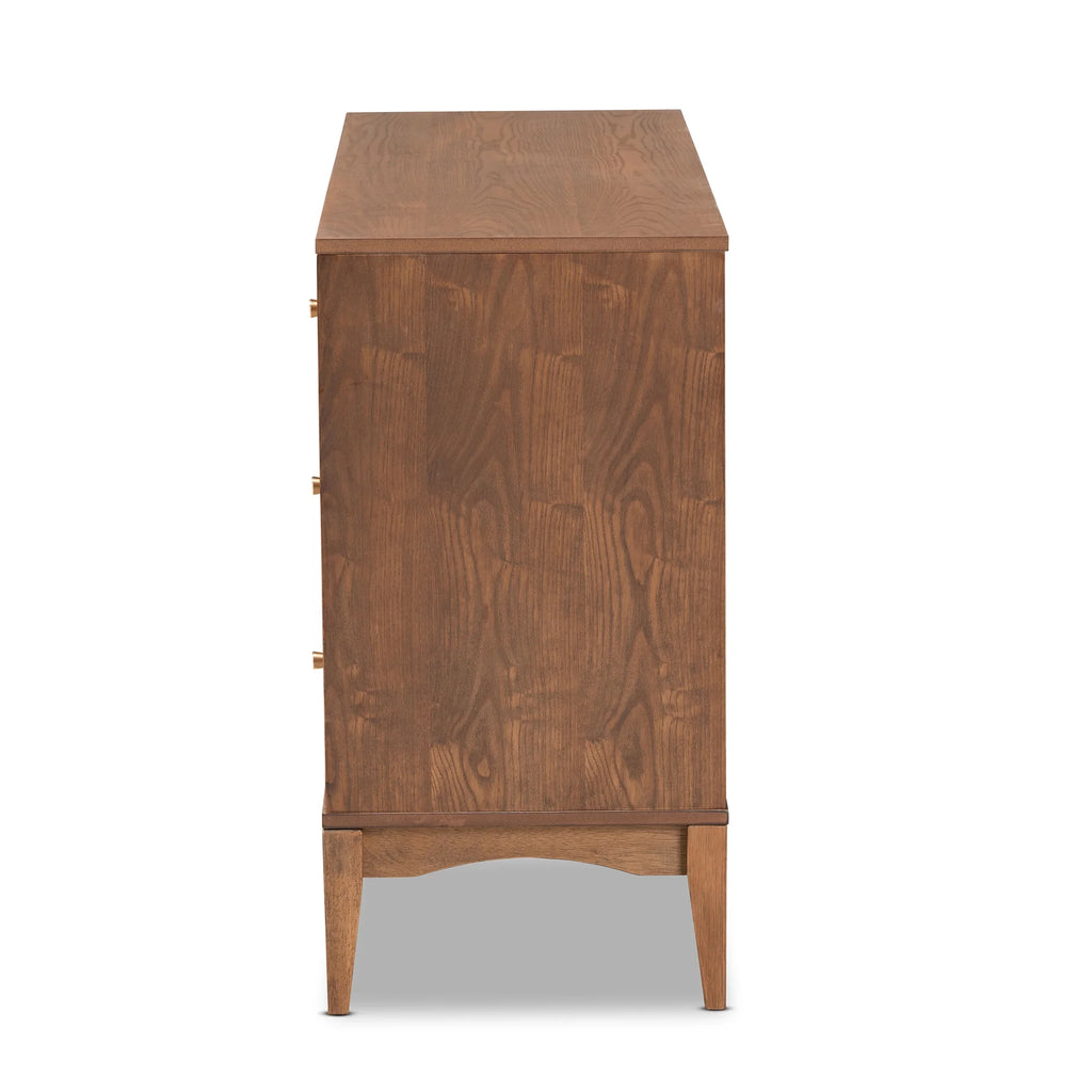 Ash Walnut Finished Wood 6-Drawer Dresser S620793