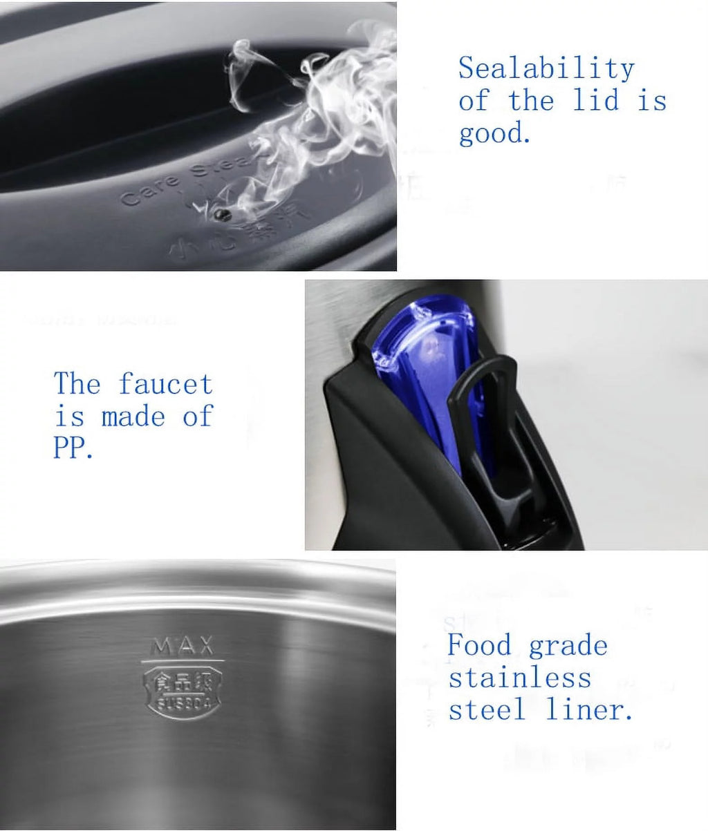 6L Stainless Steel Electric Hot Water Dispenser with Faucet Tap J762512
