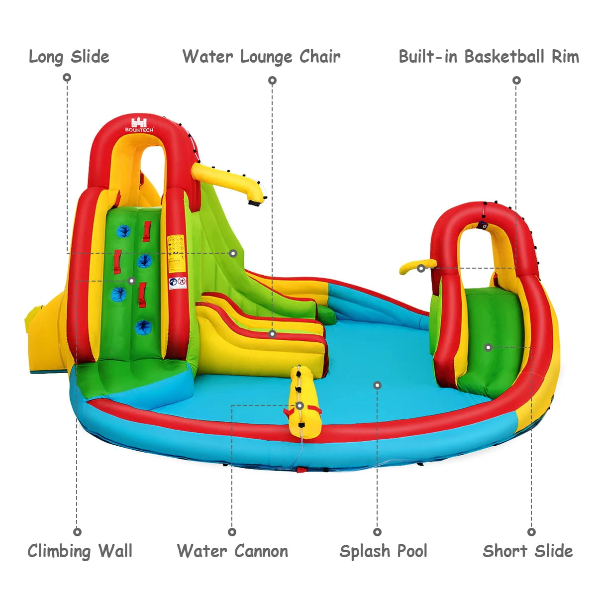 Inflatable Water Slide Park with Splash Pool S94739