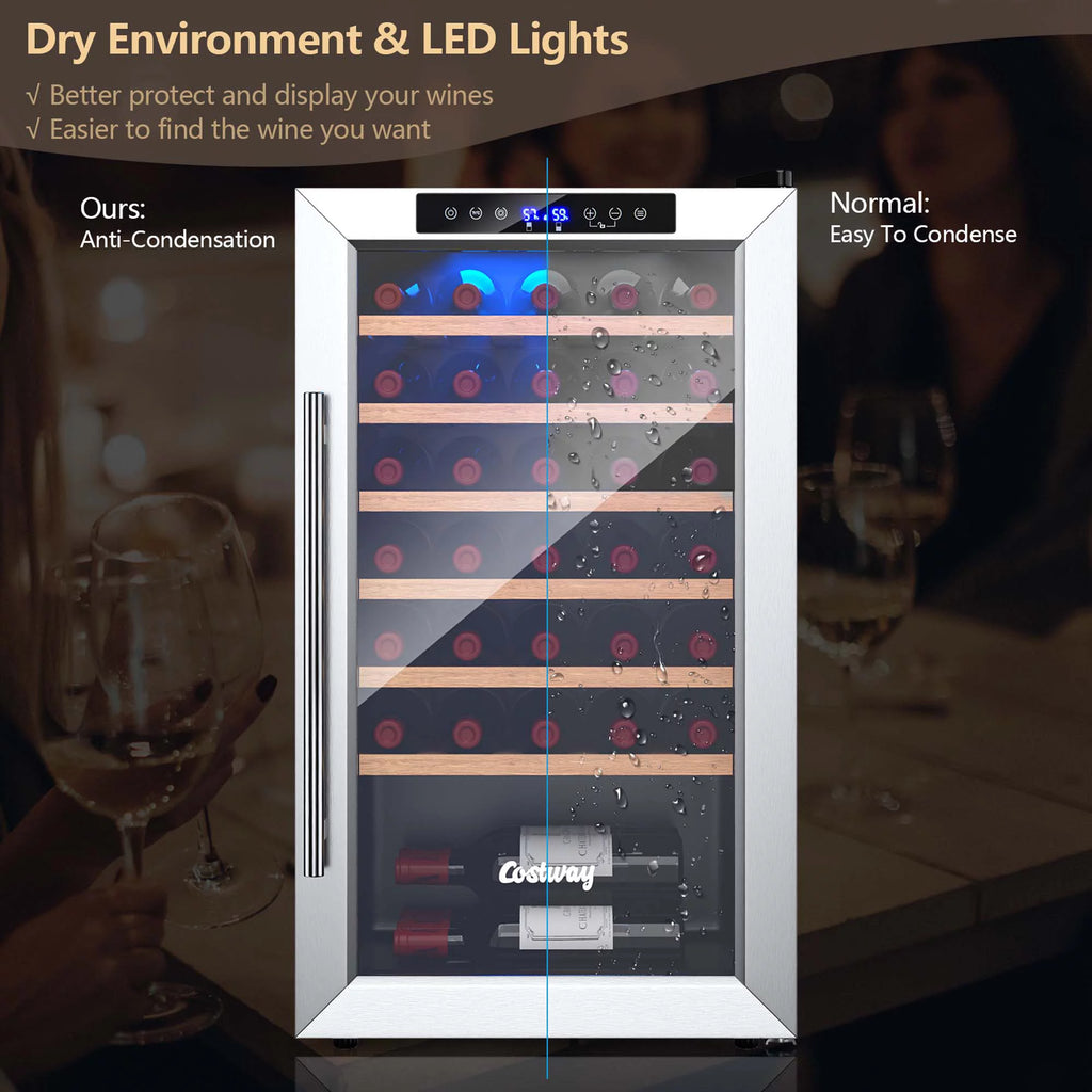 20 Inch Cooler Refrigerator with Tempered Glass Door W8173