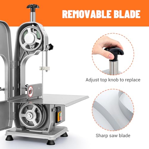 750W Meat and Bone Saw with 2 Saw Blades W3174