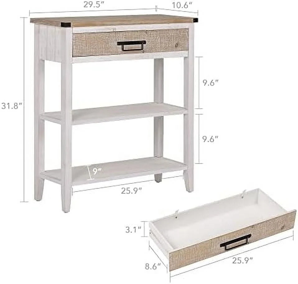 Farmhouse Console Table with 4 Drawer N7572