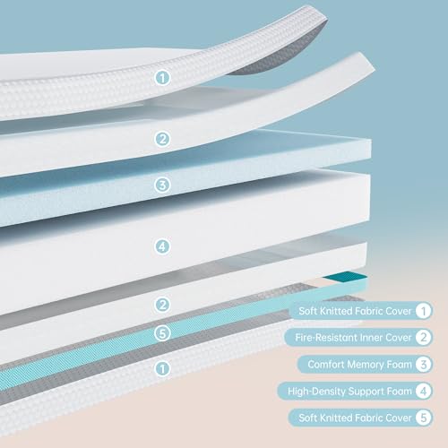 Dual-Sided Memory Foam Crib Mattress with Washable Cover K3020