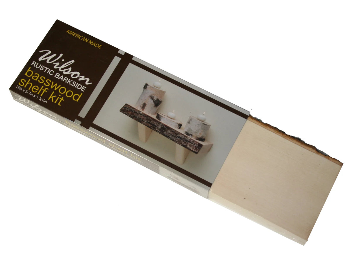 Basswood Bark Edge Wall Shelf H10208