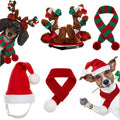 4 Pcs Dog Christmas Antlers Headband Scarf Set E5875