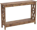 Brown Reclaimed Wood Console Sofa Table Q429987