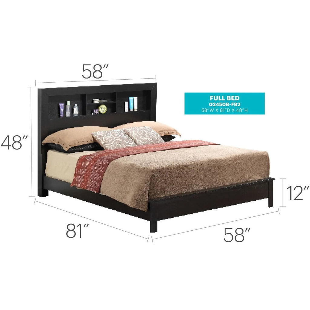 Black Full Bed W5737