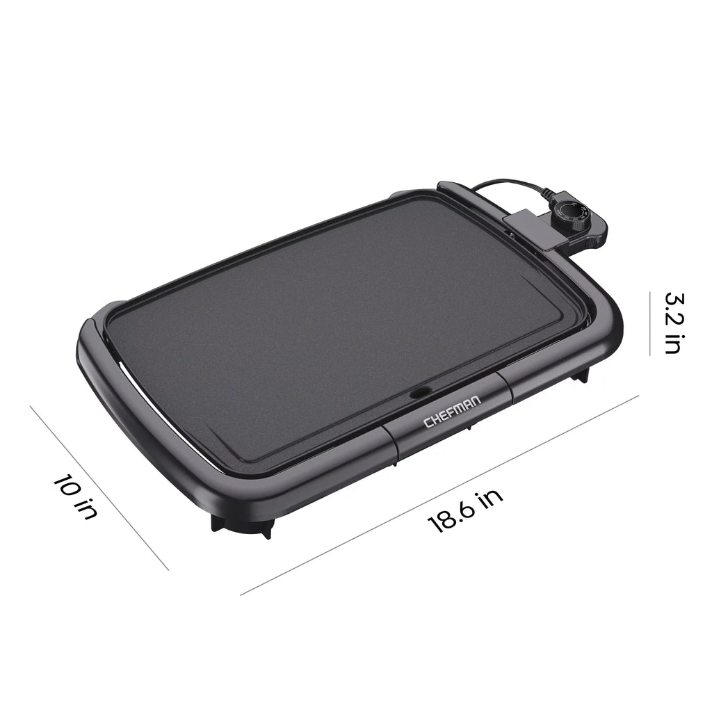 Electric Griddle Non-Stick 10"x16" Black F559695