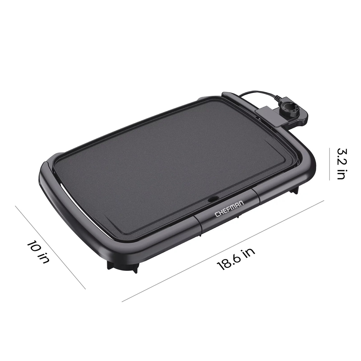 Electric Griddle Non-Stick 10"x16" Black F559695
