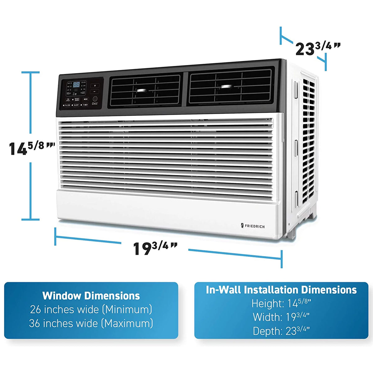 Wi-Fi Controlled White Window Air Conditioner W243