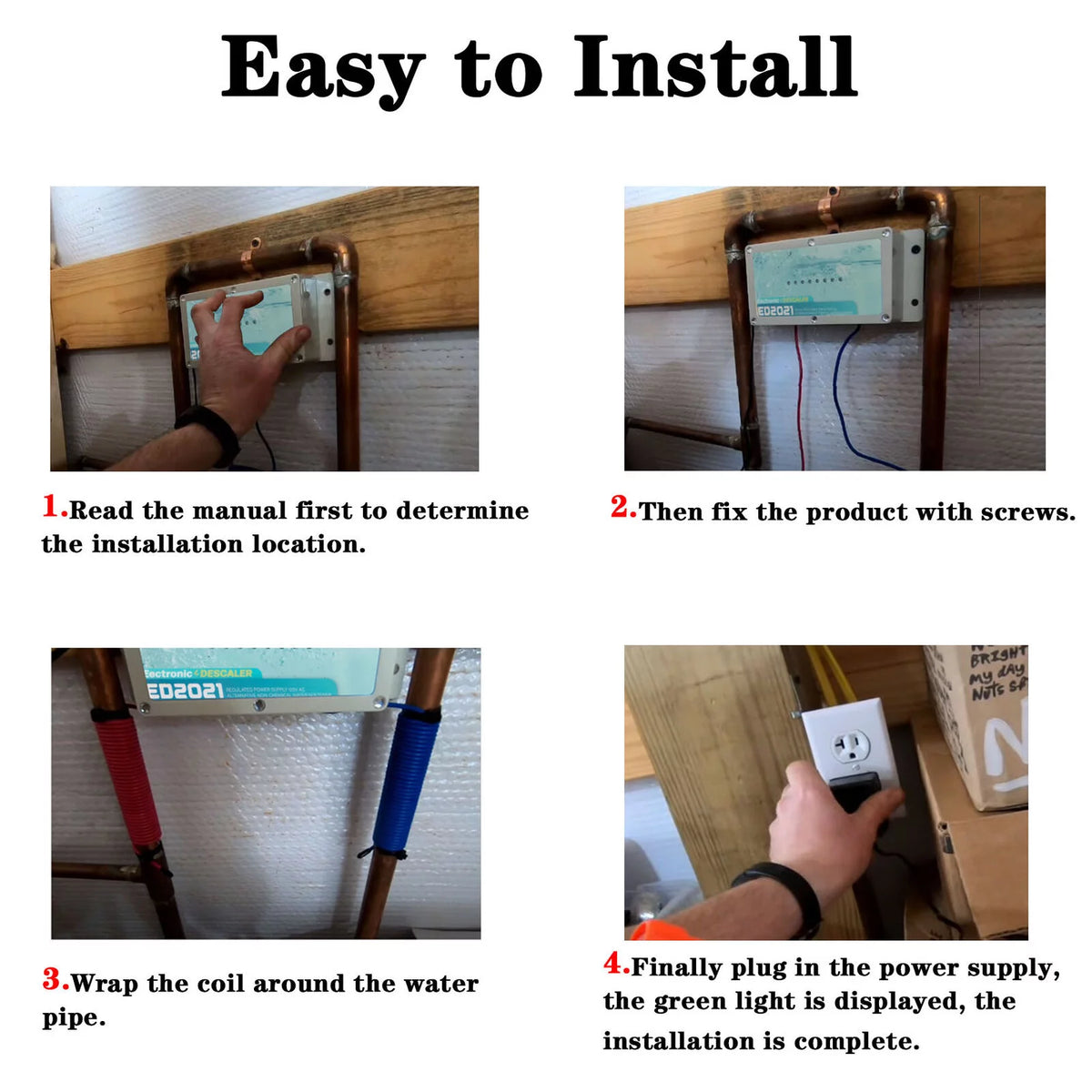 Electronic Water Descaler System Salt Free Water Softener T745564