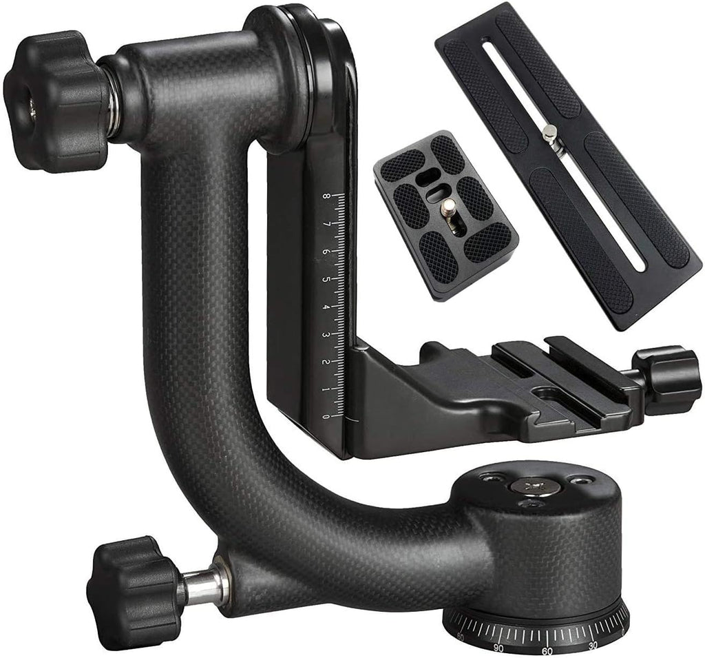 Carbon Fiber Gimbal Tripod Head with Arca-Swiss Quick-Release Plates O6026