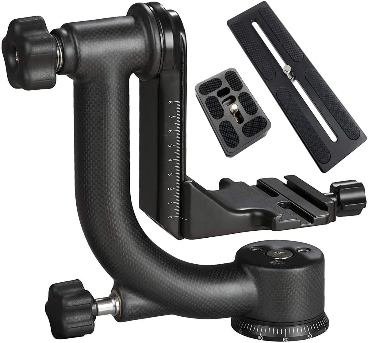 Carbon Fiber Gimbal Tripod Head with Arca-Swiss Quick-Release Plates O6026