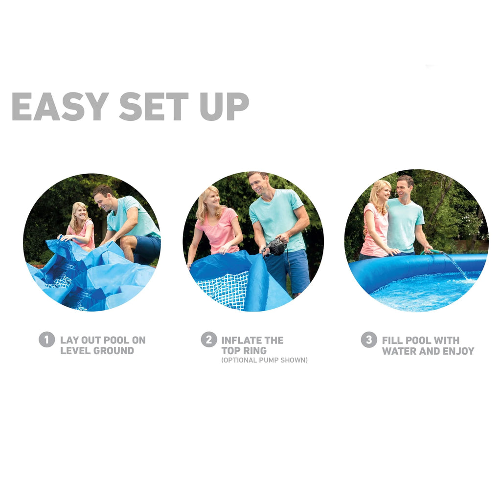 12ft x 30in Inflatable Swimming Pool with Filter Pump W43731