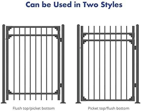Black Steel Anti-Rust Fence Gate T929845