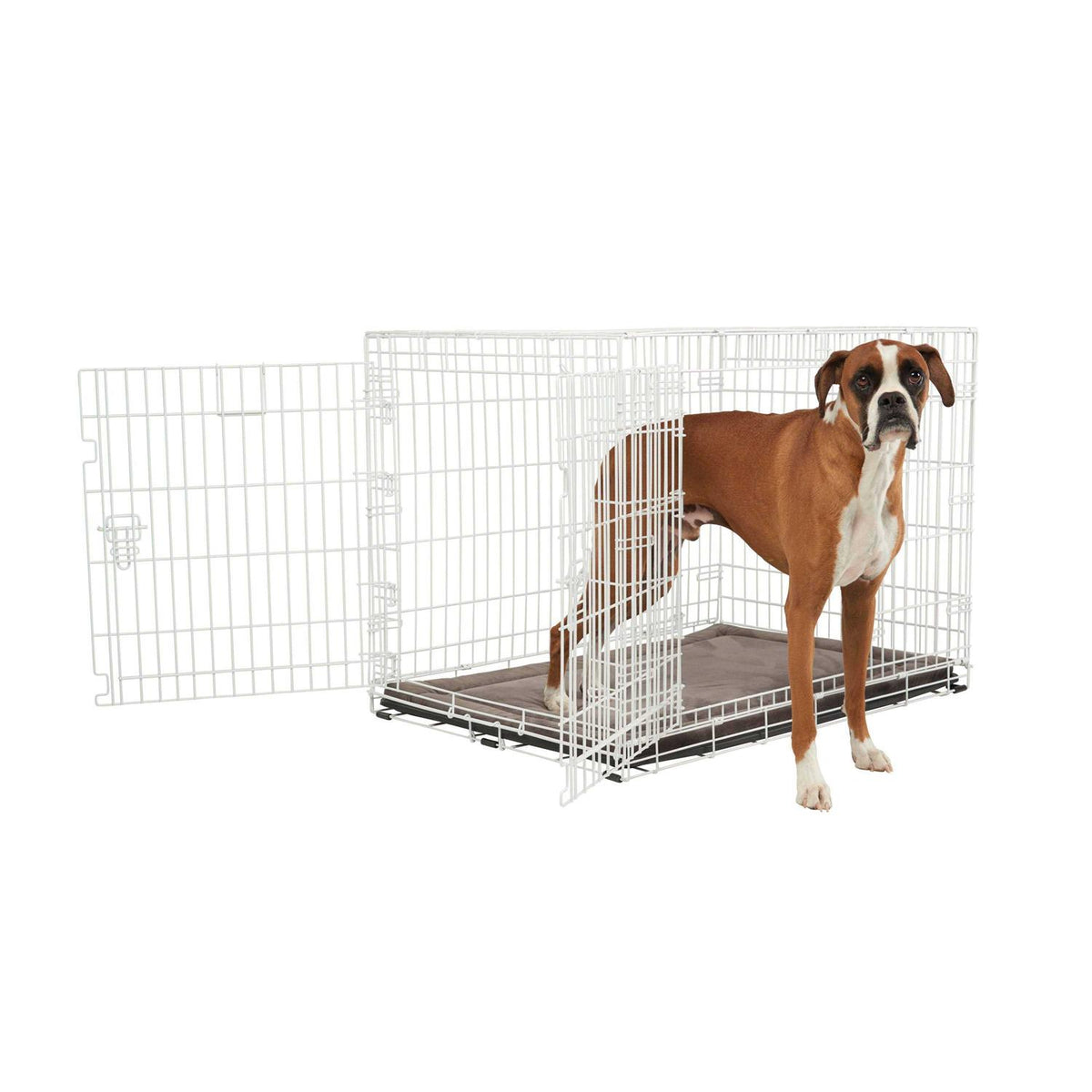 White 2-Door Dog Crate Z489