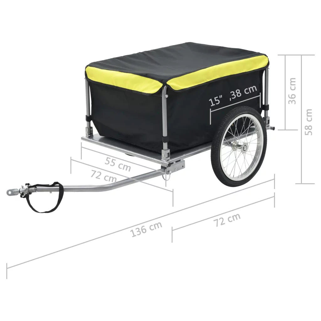 Foldable Bike Cargo Trailer with Removable Cargo Compartment G895255