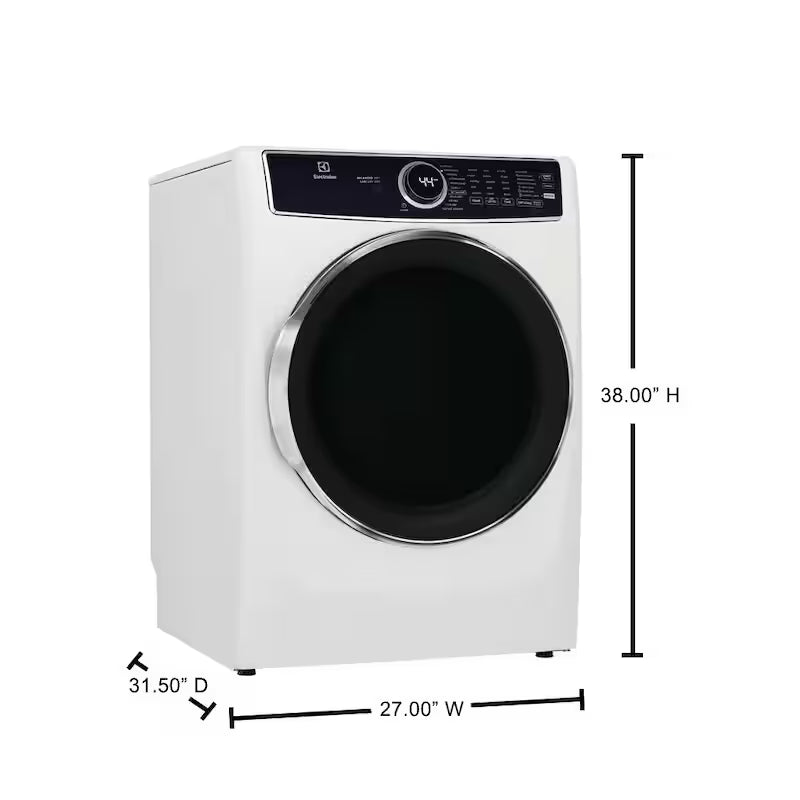 White 8 cu. ft. Front Load Electric Dryer M628