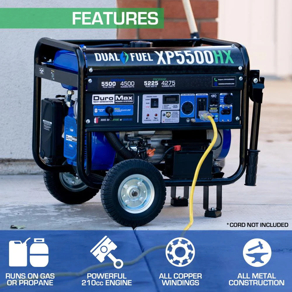 5,500 Watt Dual Fuel Portable Generator I381588