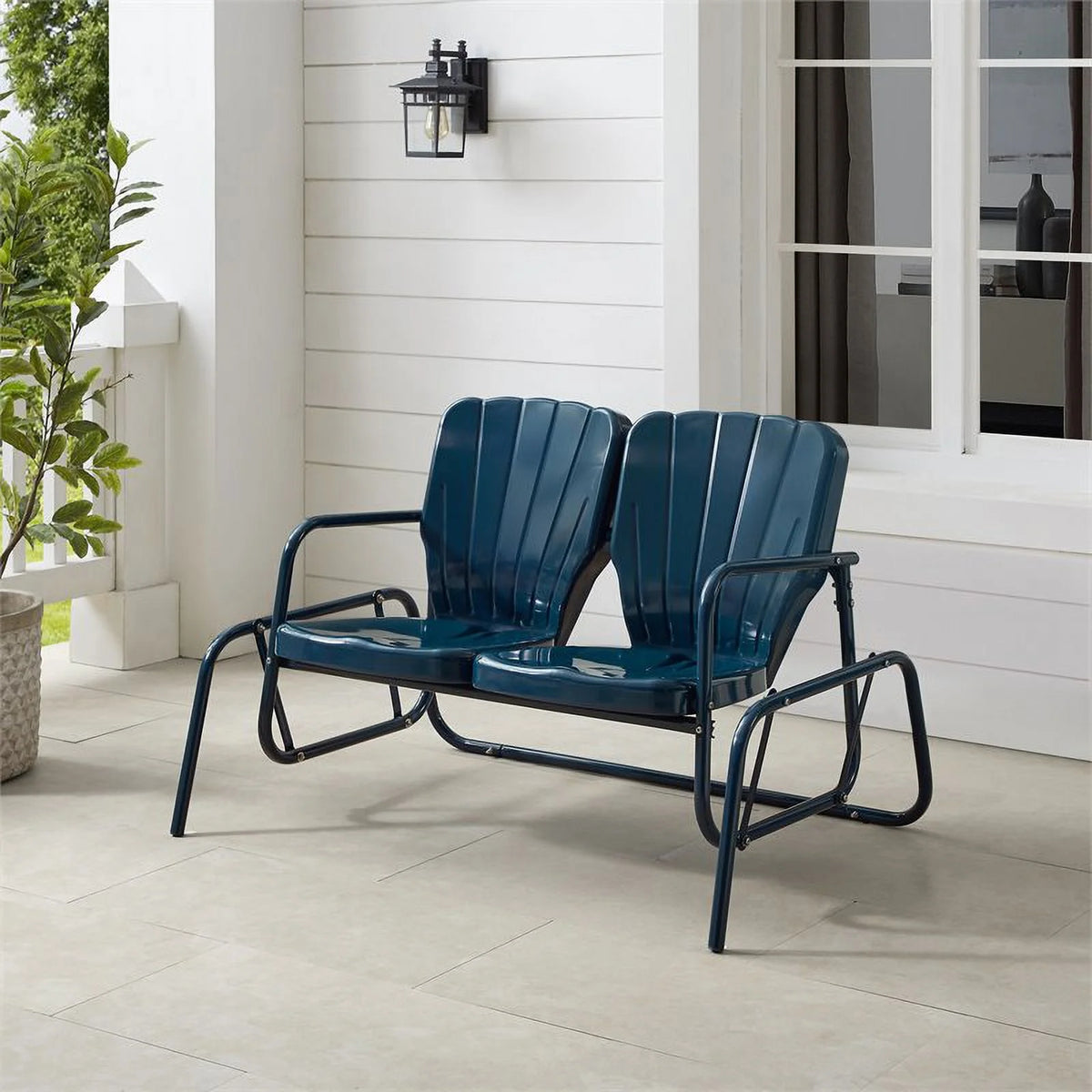 Metal Outdoor Loveseat Glider P11780