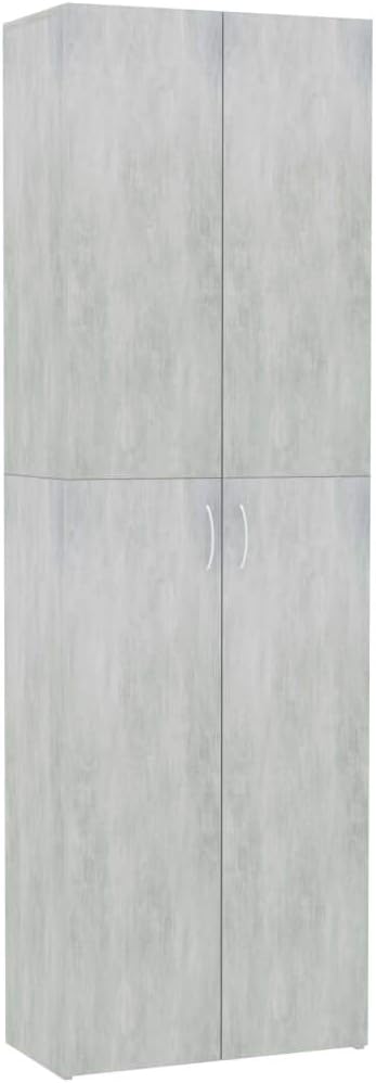 White and Sonoma Oak Storage Cabinet with Doors and Shelves P89824