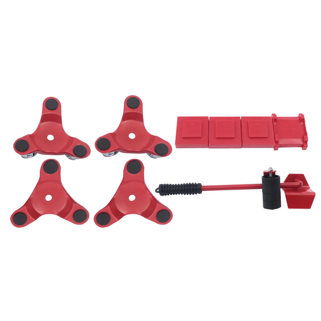 Furniture Roller Set Moving Tool Wheels Red J6476