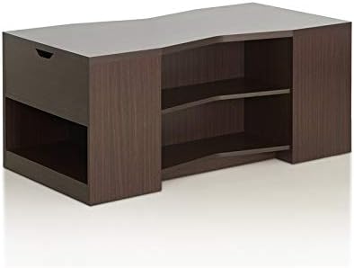 Modern Wood Multi Shelf Coffee Table in Walnut S1754